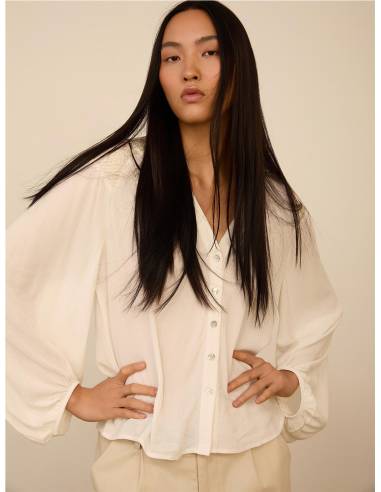 BLUSA SMOCK CONTRASTE