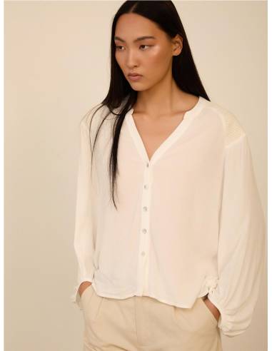 BLUSA SMOCK CONTRASTE