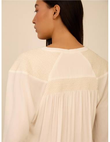 BLUSA SMOCK CONTRASTE