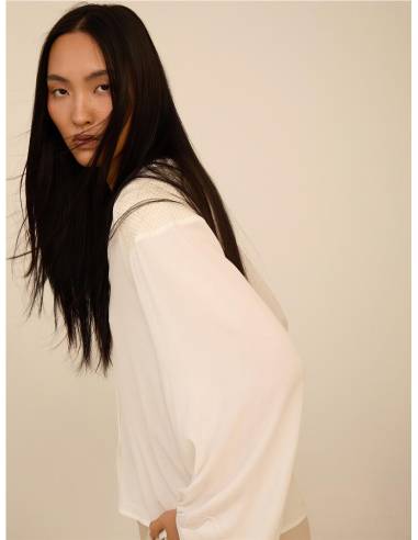BLUSA SMOCK CONTRASTE