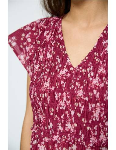 VESTIDO MIDI SEERSUCKER FLORES