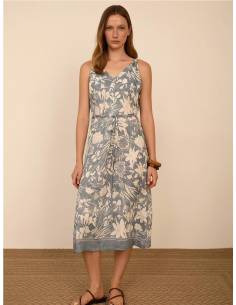 VESTIDO TIRANTES MIDI ESTAMP