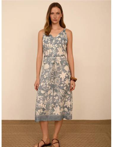 VESTIDO TIRANTES MIDI ESTAMP