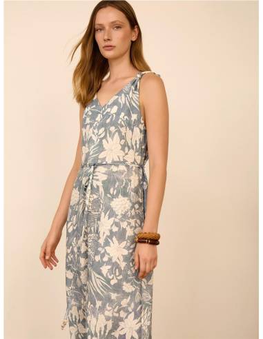 VESTIDO TIRANTES MIDI ESTAMP