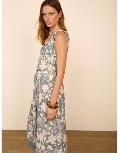 VESTIDO TIRANTES MIDI ESTAMP