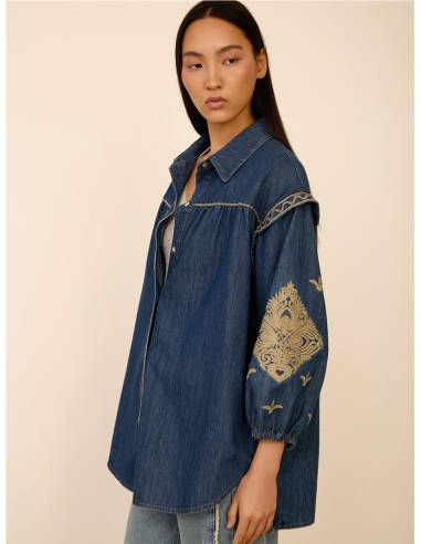 SOBRECAMISA DENIM BORDADA