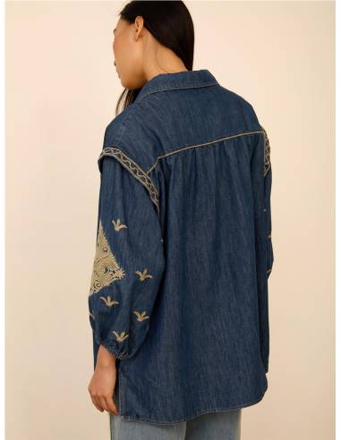 SOBRECAMISA DENIM BORDADA