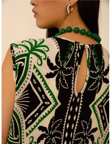 VESTIDO PLISADO ESTAMPADO