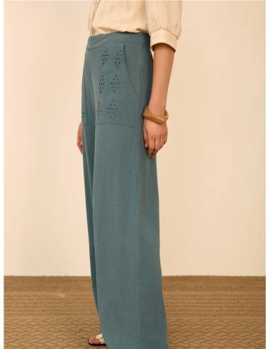 PANTALON BOLSILLOS BORDADOS