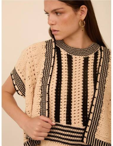 CHAQUETA PUNTO M/C COMBI