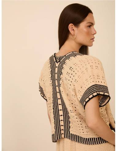 CHAQUETA PUNTO M/C COMBI