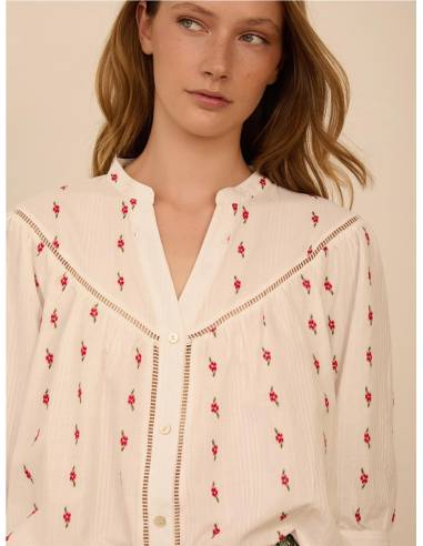 BLUSA JACQUARD FLORES