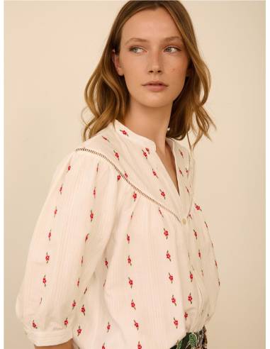 BLUSA JACQUARD FLORES