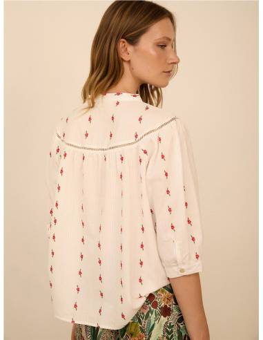 BLUSA JACQUARD FLORES