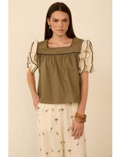BLUSA M/C VOLANTES
