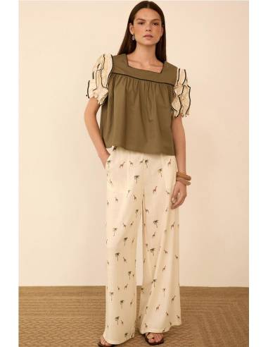 BLUSA M/C VOLANTES