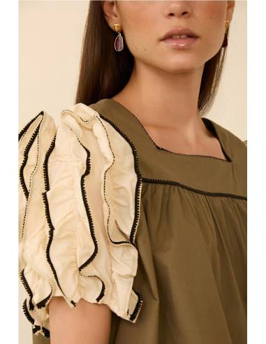 BLUSA M/C VOLANTES