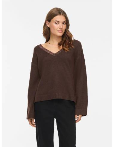 VILIGA V-NECK REV LACE KNIT