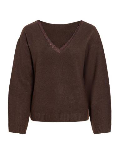 VILIGA V-NECK REV LACE KNIT