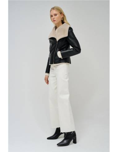 CHAQUETA EFECTO PIEL