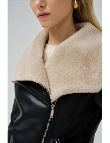 CHAQUETA EFECTO PIEL