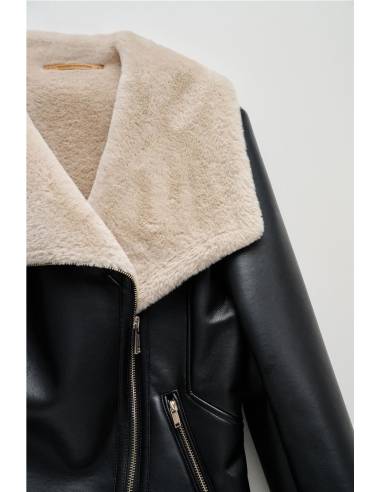 CHAQUETA EFECTO PIEL