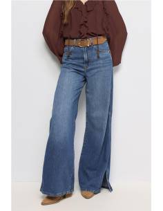 JEANS WIDE LEG ABERTURAS