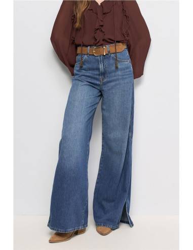 JEANS WIDE LEG ABERTURAS