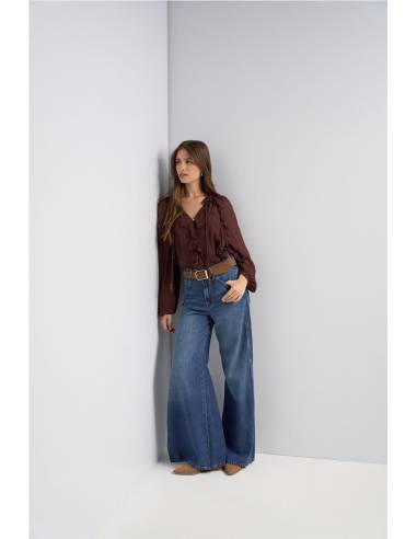 JEANS WIDE LEG ABERTURAS