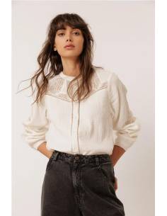 CAMISA COMBINADA CON PUNTILLA