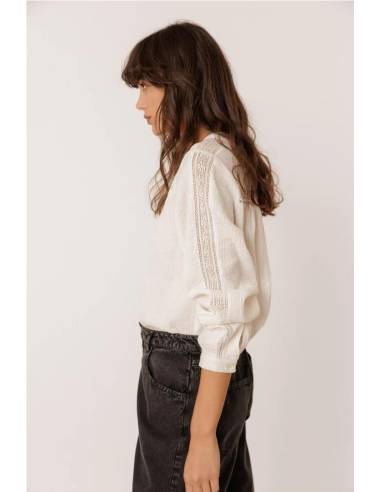CAMISA COMBINADA CON PUNTILLA