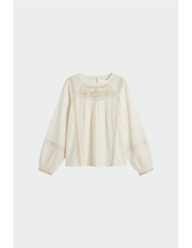 BLUSA COMBI BORDADO CONTRASTE