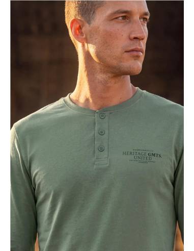 camiseta m/l cuello botones