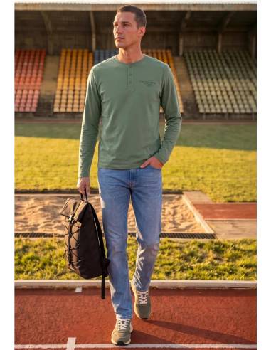 camiseta m/l cuello botones
