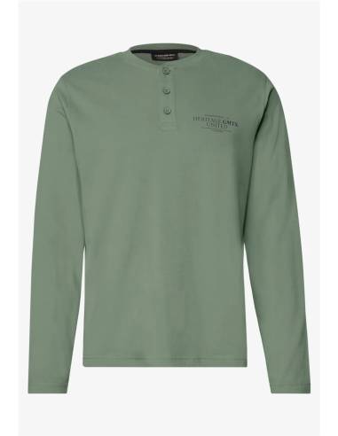camiseta m/l cuello botones