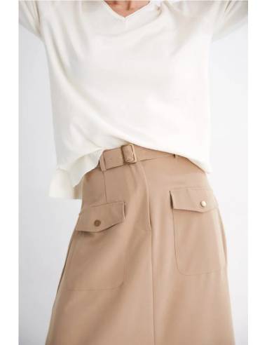 FALDA MIDI C/ CINTURON