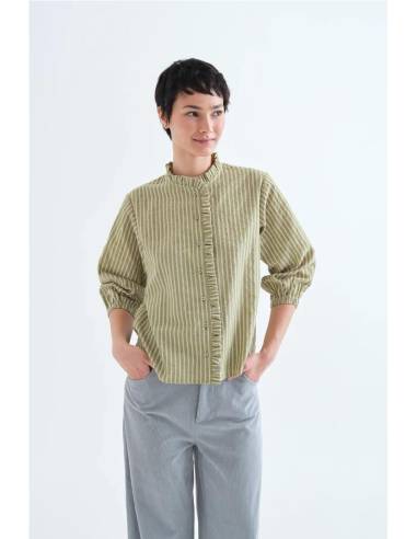 CAMISA RAYAS VOLANTE