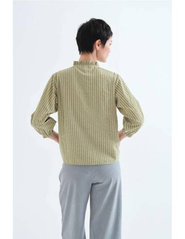 CAMISA RAYAS VOLANTE