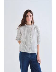 CAMISA RAYAS VOLANTE