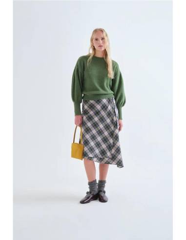 FALDA MIDI CUADROS
