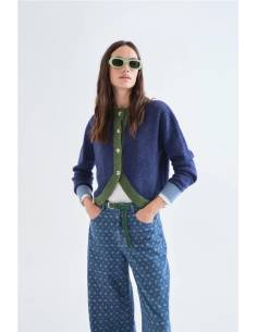 CHAQUETA PUNTO BICOLOR