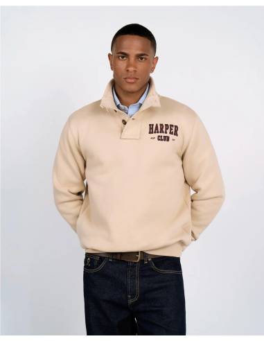 SUDADERA HALF BOTTONED