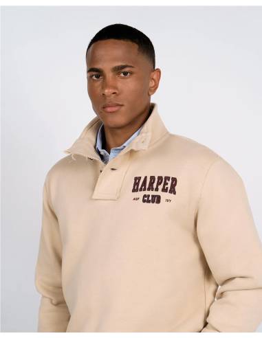 SUDADERA HALF BOTTONED