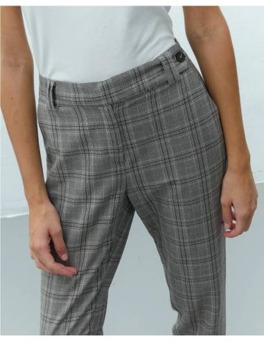 PANTALON SLIM CUADROS