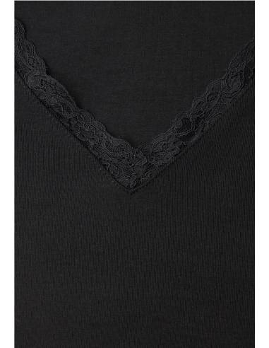 CAMISETA C/PICO ENCAJE