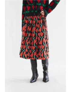 FALDA MIDI CORAZONES