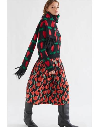 FALDA MIDI CORAZONES