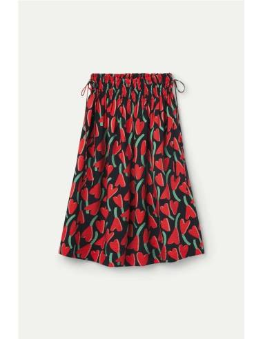 FALDA MIDI CORAZONES