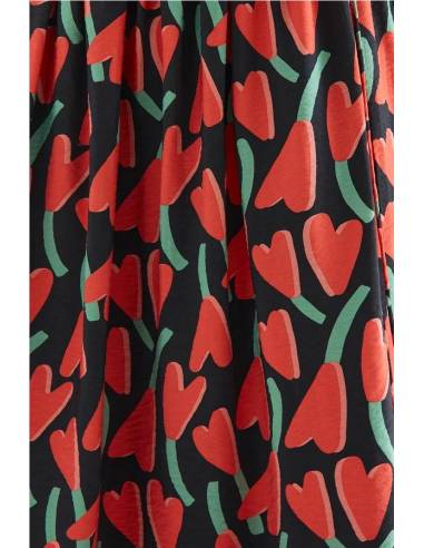 FALDA MIDI CORAZONES