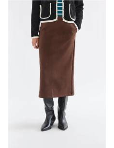 FALDA MIDI ANTE RECTA